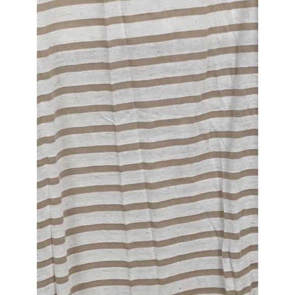 Lily White Size L Large Maxi Skirt Tan White Striped Long Modest - Picture 3 of 5